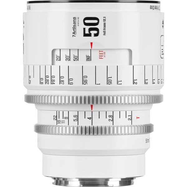 7Artisans Festbrennweite 50mm T/2.1 INFINTE Weiss – Canon EF