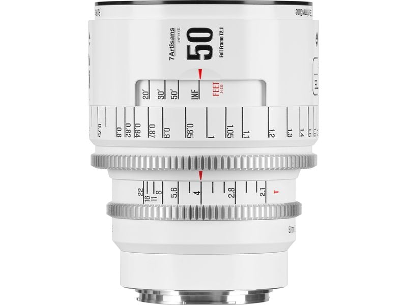 7Artisans Festbrennweite 50mm T/2.1 INFINTE Weiss – Canon EF