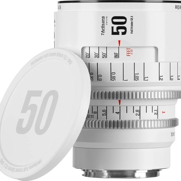 7Artisans Festbrennweite 50mm T/2.1 INFINTE Weiss – Canon EF