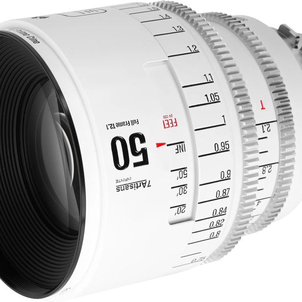7Artisans Festbrennweite 50mm T/2.1 INFINTE Weiss – Arri PL