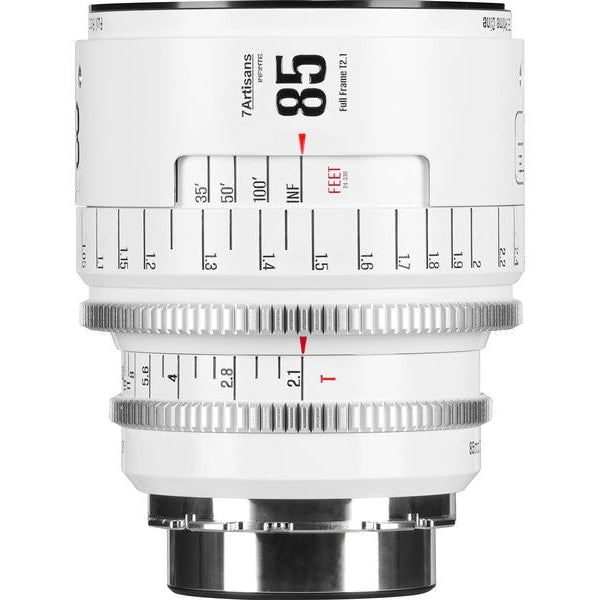 7Artisans Festbrennweite 85mm T/2.1 INFINTE Weiss – Arri PL