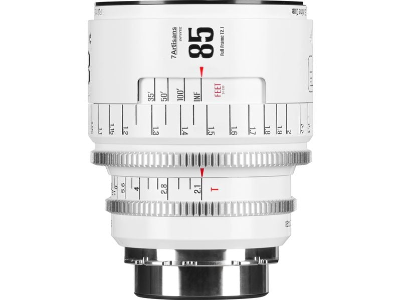 7Artisans Festbrennweite 85mm T/2.1 INFINTE Weiss – Arri PL