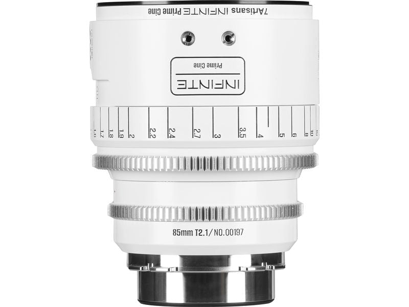 7Artisans Festbrennweite 85mm T/2.1 INFINTE Weiss – Arri PL