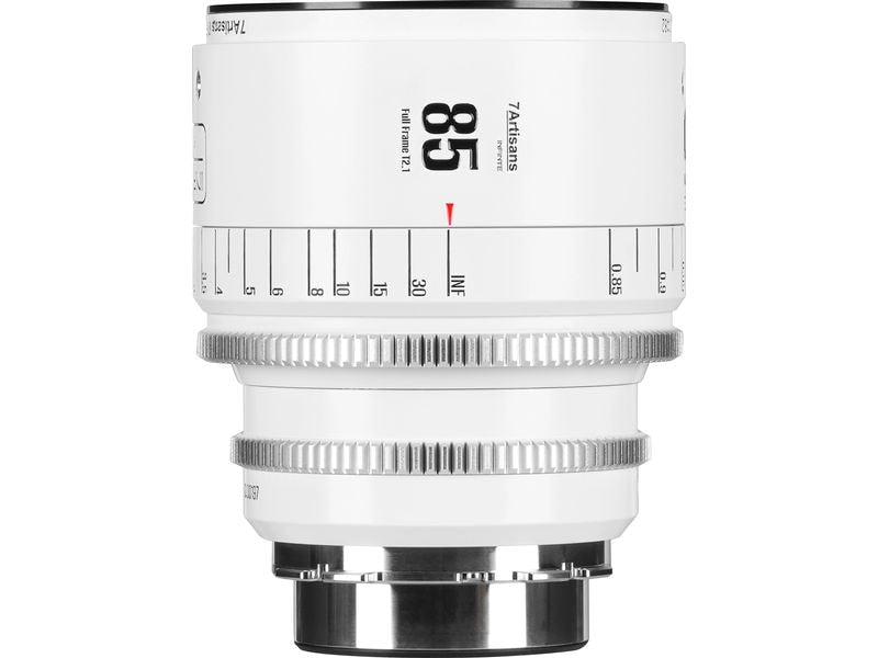 7Artisans Festbrennweite 85mm T/2.1 INFINTE Weiss – Arri PL