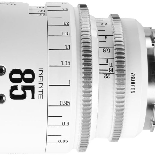 7Artisans Festbrennweite 85mm T/2.1 INFINTE Weiss – Arri PL