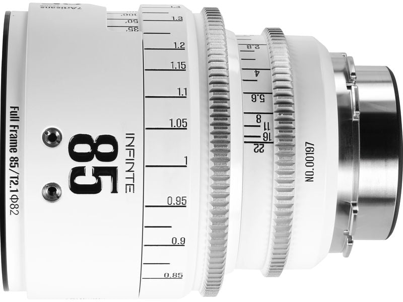 7Artisans Festbrennweite 85mm T/2.1 INFINTE Weiss – Arri PL