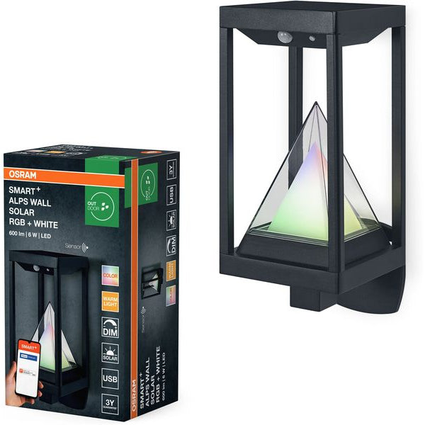 OSRAM Outdoor Wandleuchte SMART+ Solar Alps RGB + W