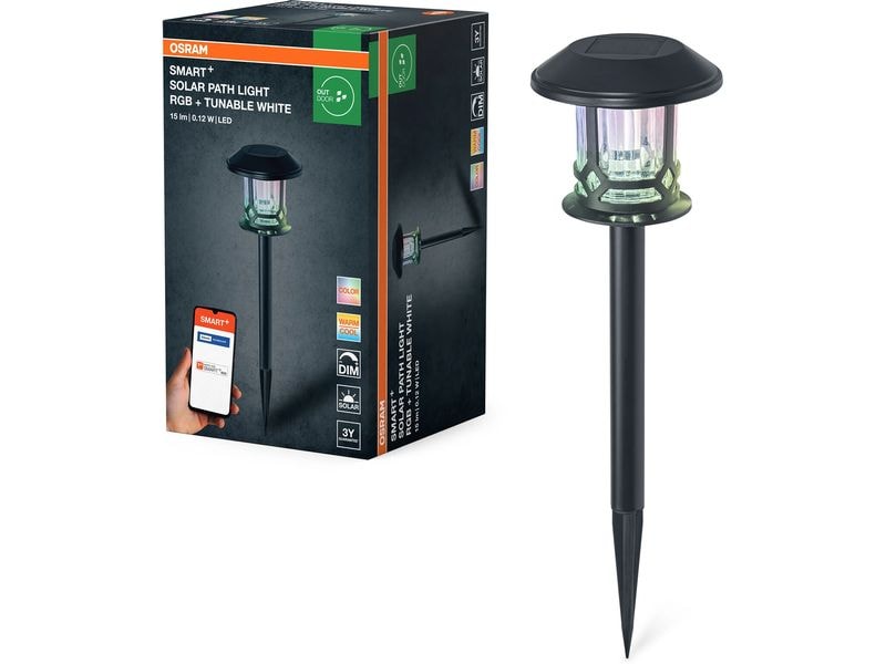 OSRAM Outdoor Gartenspot SMART+ Solar Erdspiess RGB + W