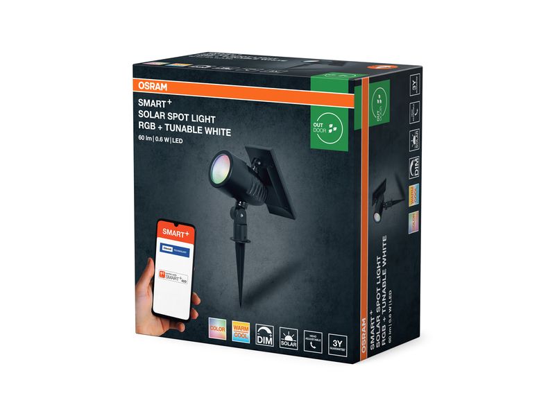 OSRAM Outdoor Gartenspot SMART+ Solar Spot Light RGB + W
