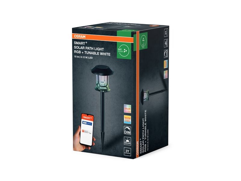 OSRAM Outdoor Gartenspot SMART+ Solar Erdspiess RGB + W