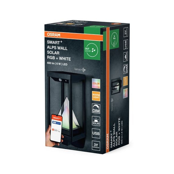 OSRAM Outdoor Wandleuchte SMART+ Solar Alps RGB + W