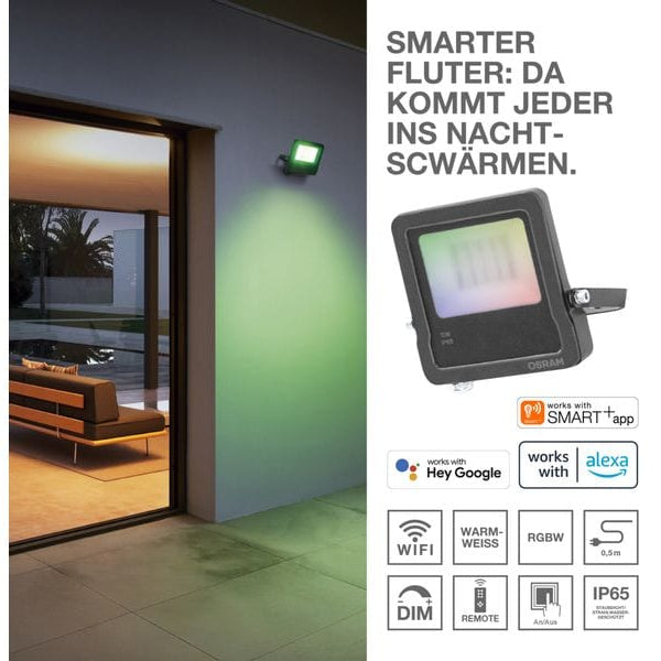 OSRAM Wandleuchte SMART+ dark grey, 30 W, 2400 lm