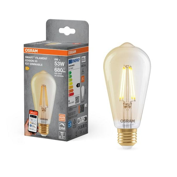 OSRAM Leuchtmittel E53 SMART+ WiFi, E27, 6 W, WW