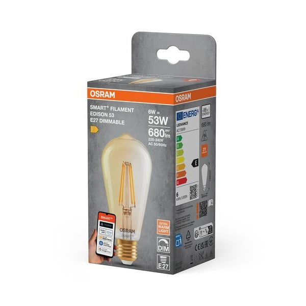OSRAM Leuchtmittel E53 SMART+ WiFi, E27, 6 W, WW