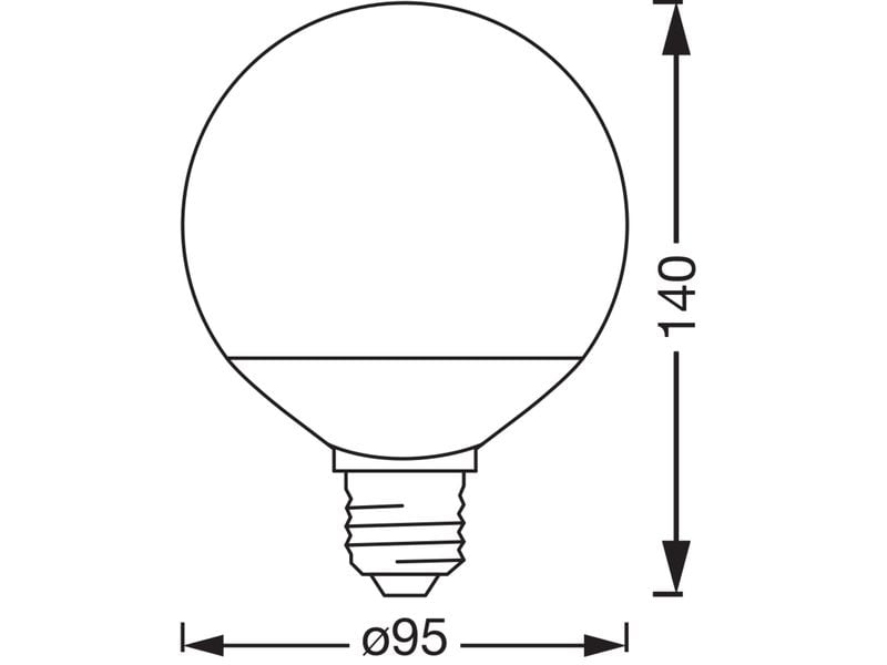 OSRAM Leuchtmittel Globe 95 SMART+ WIFI, E27, 14 W, RGBW