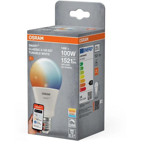 OSRAM Leuchtmittel A100 SMART+ WiFi E27, 14W, TW
