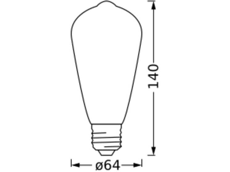 OSRAM Leuchtmittel SMART+ MATTER Edison 40, E27, 4.8 W, RGBW