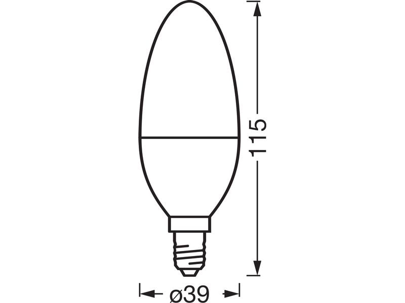 OSRAM Leuchtmittel B40 SMART+ WiFi, E14, 4.9 W, TW