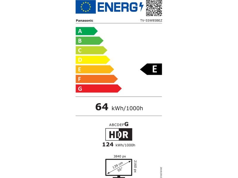Panasonic TV TV-55W85BEZ 55", 3840 x 2160 (Ultra HD 4K), QLED