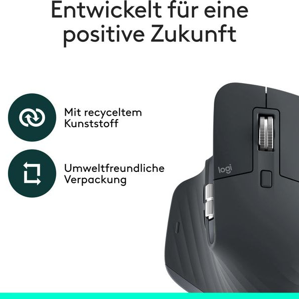 Logitech Maus MX Master 3S Bluetooth Edition ohne Empfänger