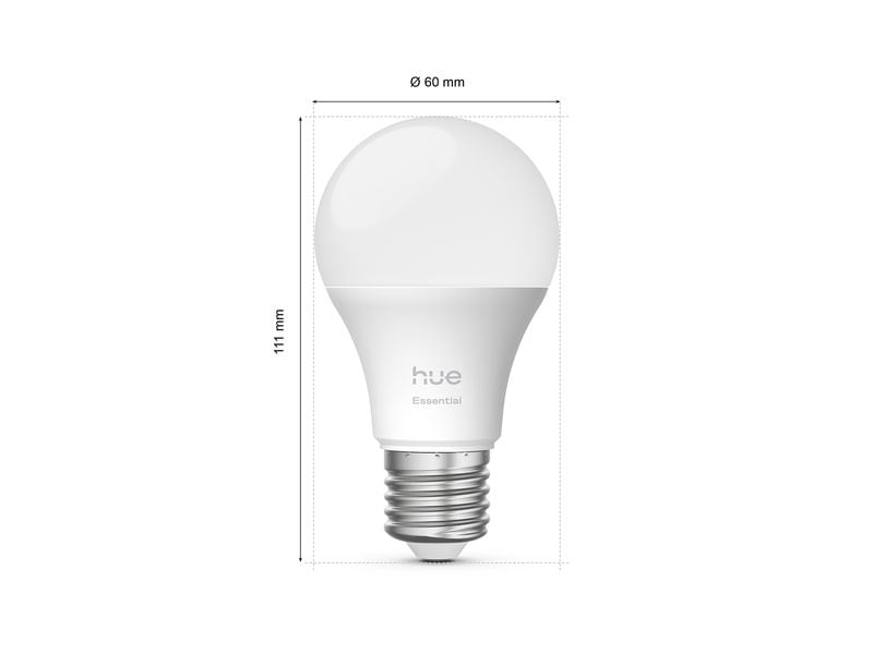 Philips Hue Leuchtmittel Essential, E27, 8 W, White & Colour