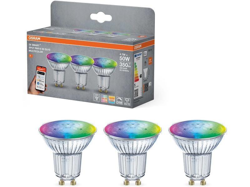 OSRAM Leuchtmittel SMART+ WiFi GU10 RGBW, 3 Stück