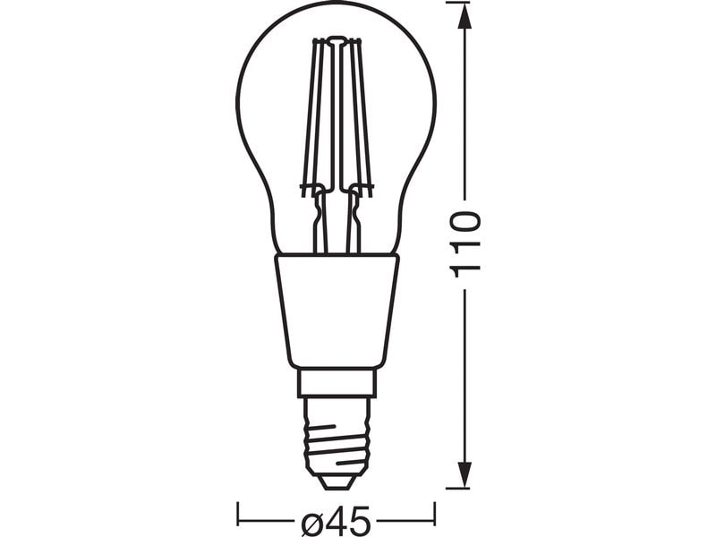 OSRAM Leuchtmittel P40D SMART+ WiFi, E14, 4 W, WW