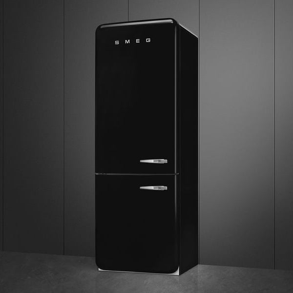 SMEG Kühl-Gefrierkombination FAB38LBL6 Schwarz, Links