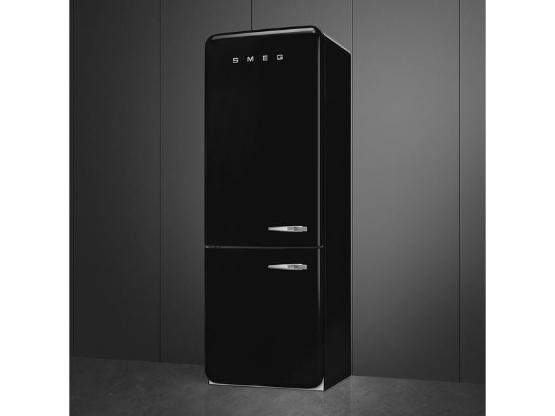 SMEG Kühl-Gefrierkombination FAB38LBL6 Schwarz, Links