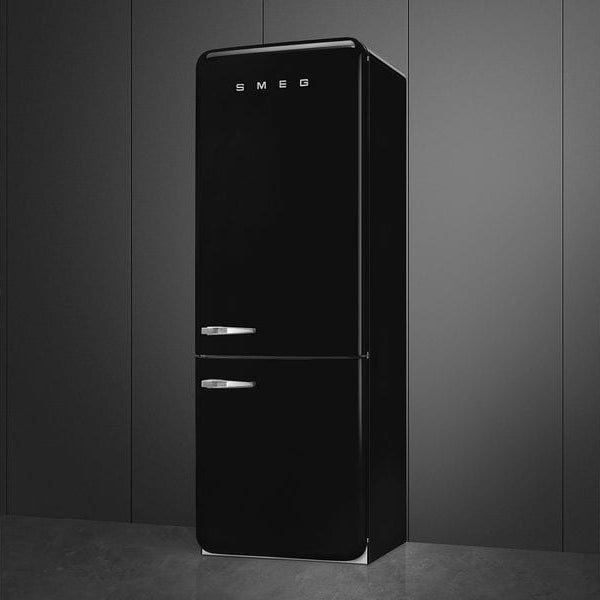 SMEG Kühl-Gefrierkombination FAB38RBL6 Schwarz, Rechts