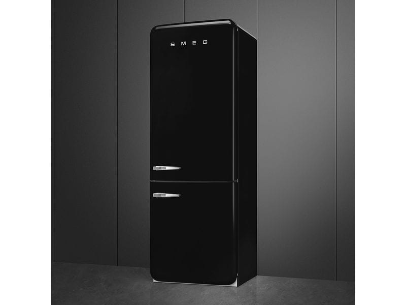 SMEG Kühl-Gefrierkombination FAB38RBL6 Schwarz, Rechts