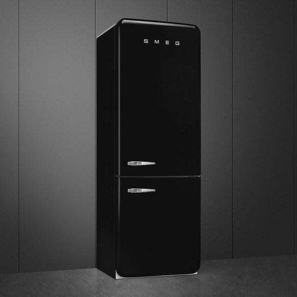 SMEG Kühl-Gefrierkombination FAB38RBL6 Schwarz, Rechts