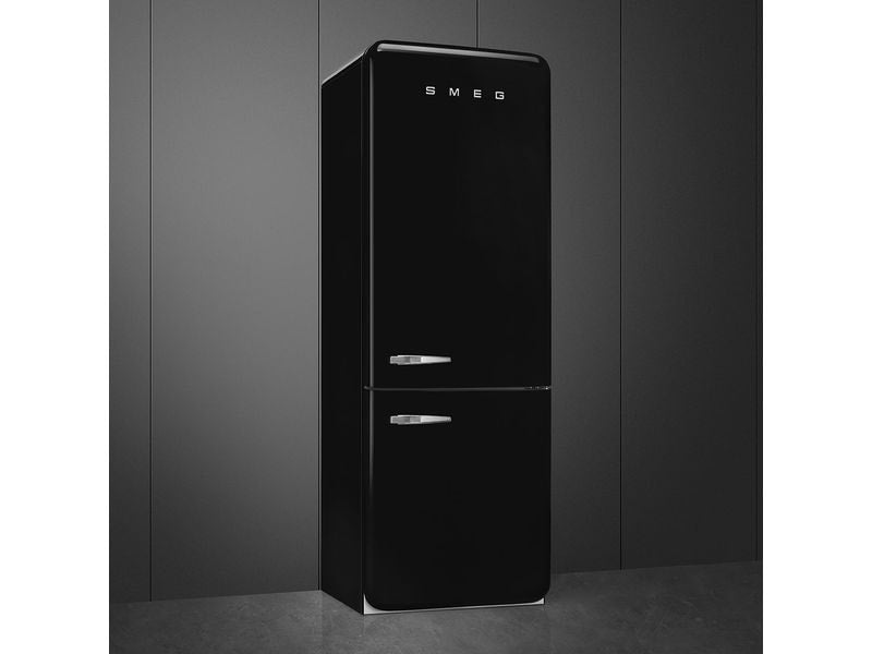 SMEG Kühl-Gefrierkombination FAB38RBL6 Schwarz, Rechts