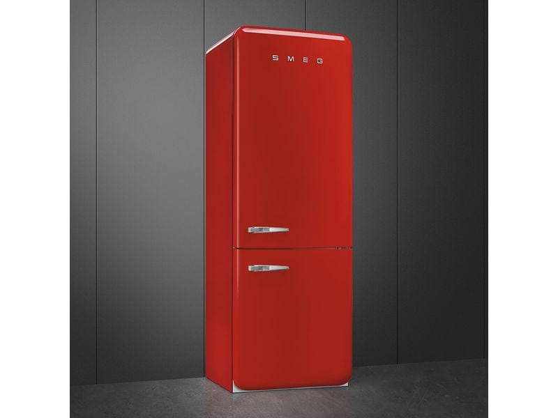 SMEG Kühl-Gefrierkombination FAB38RRD6 Rot, Rechts