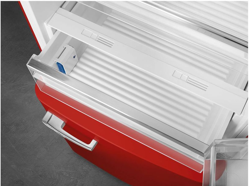 SMEG Kühl-Gefrierkombination FAB38RRD6 Rot, Rechts