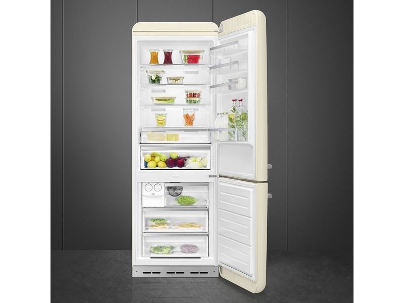 SMEG Kühl-Gefrierkombination FAB38RCR6 Crème, Rechts