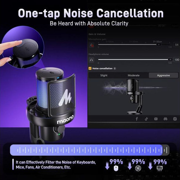 Maono Kondensatormikrofon DM40RGB