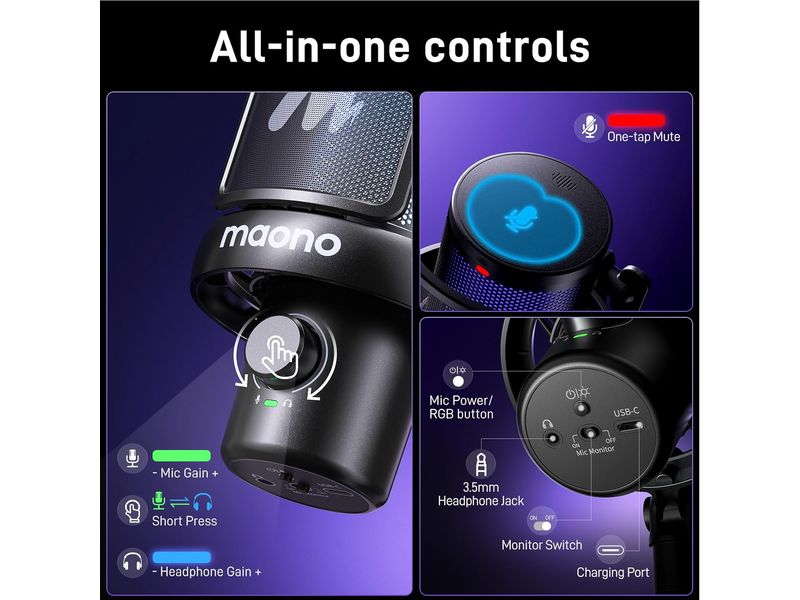 Maono Kondensatormikrofon DM40RGB