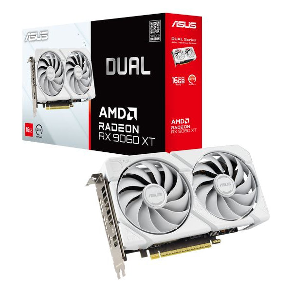 ASUS Grafikkarte Dual Radeon RX9060XT 16G Weiss