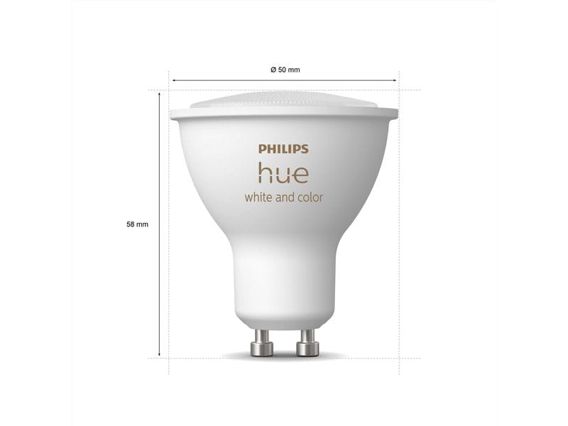 Philips Hue 3 GU10-Lampen + Dimmschalter + Hue Bridge Pro