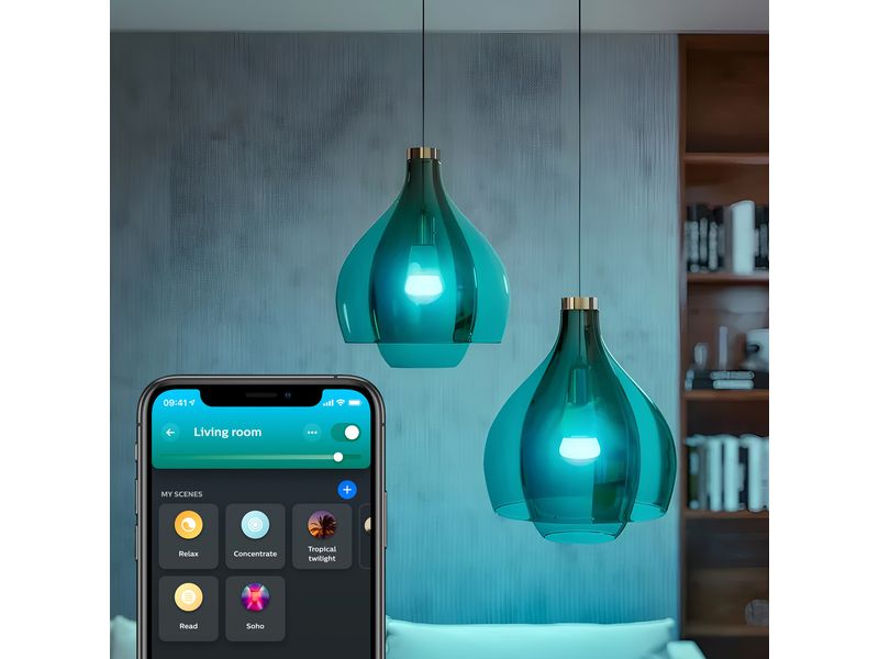 Philips Hue 3 smarte E27-Lampen + Dimmschalter + Hue Bridge Pro