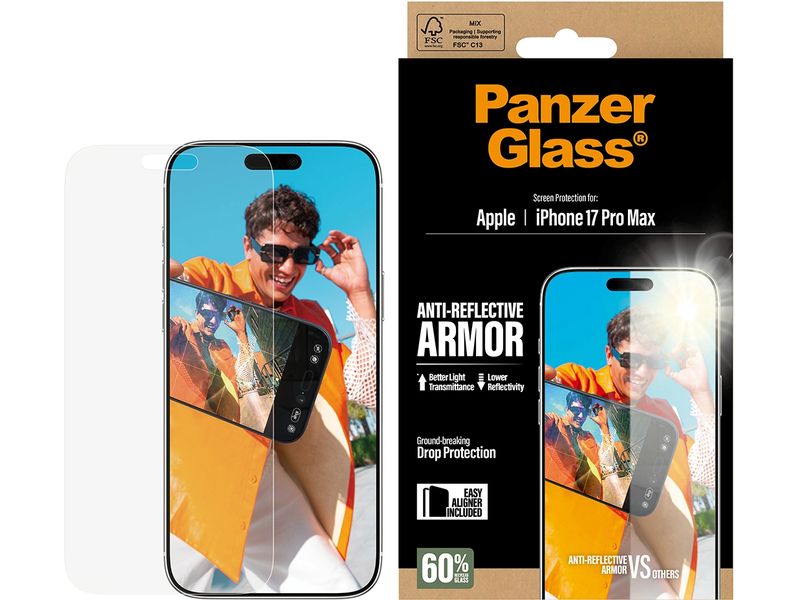 Panzerglass Displayschutz Anti-Reflective Armor iPhone 17 Pro Max