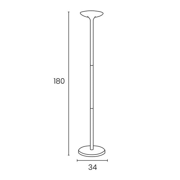 UNiLUX Stehleuchte Pryska 5539 lm, Weiss