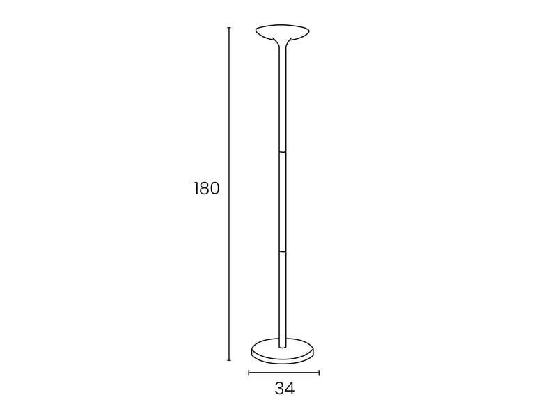 UNiLUX Stehleuchte Pryska 5539 lm, Weiss