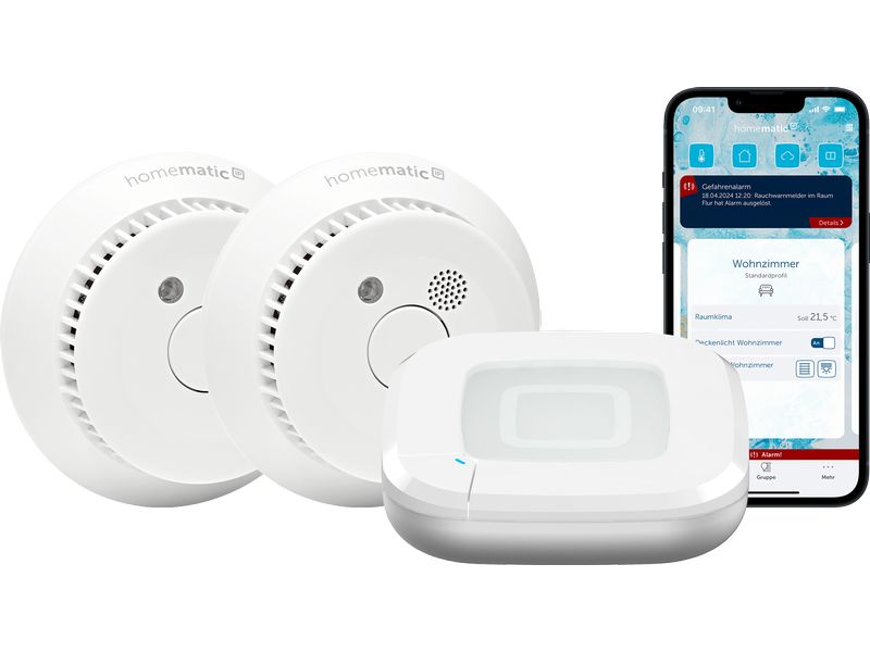 Homematic IP Funk-Rauchmelder 2x Rauchmelder, Access Point 2