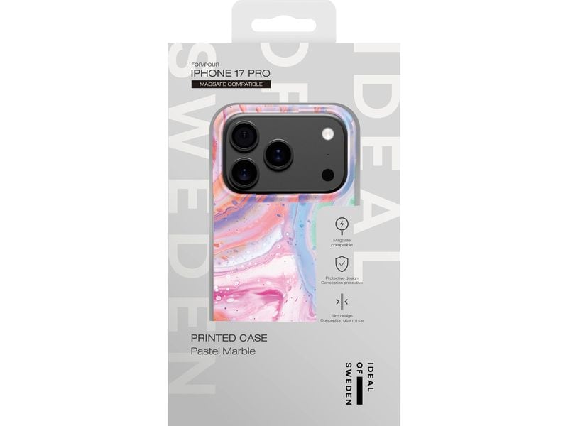 Ideal of Sweden Back Cover Printed Case MagSafe Pastel Marble iPhone 17 Pro