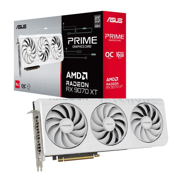 ASUS Grafikkarte Prime Radeon RX 9070 XT OC Edition 16GB Weiss