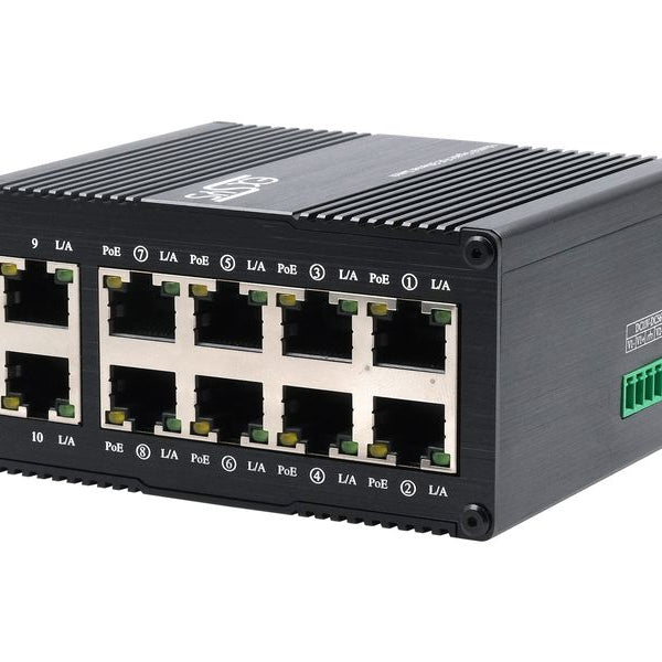 Exsys Industrieller Ethernet Mini PoE-Switch 10x 1 Gbps 10 Port
