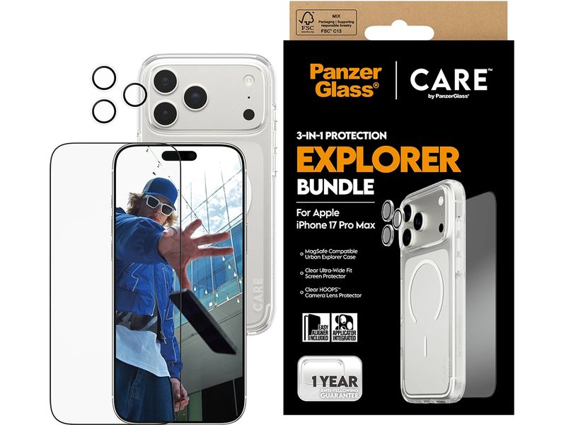 CARE Displayschutz 3-in-1 Flagship Combat iPhone 17 Pro Max