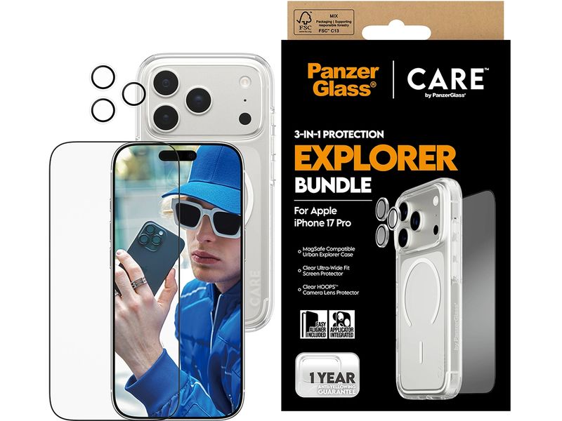 CARE Displayschutz 3-in-1 Flagship Combat iPhone 17 Pro